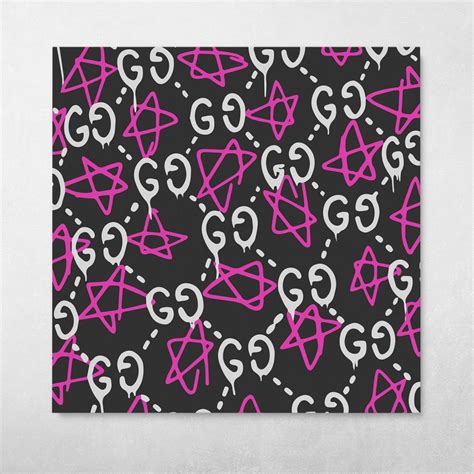 gucci ghost pattern canvas|Gucci fabric designs.